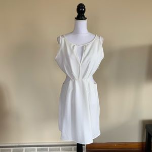🎉HP🎉 New Large BCBGeneration White Textured Cutout Dress